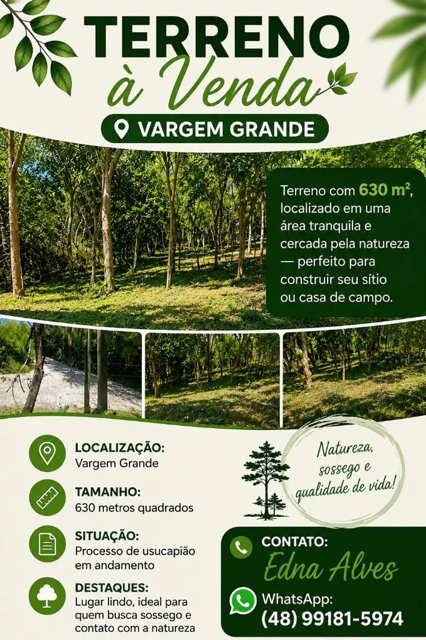 Terreno na Vargem Grande 