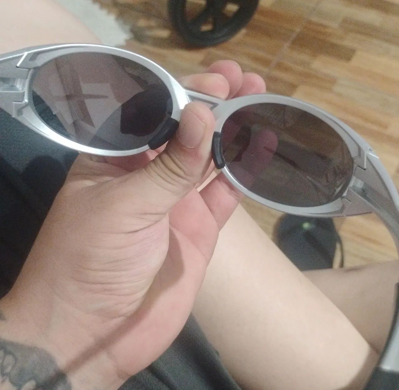 Óculos Oakley eye jacket redux x silver  - Foto 4