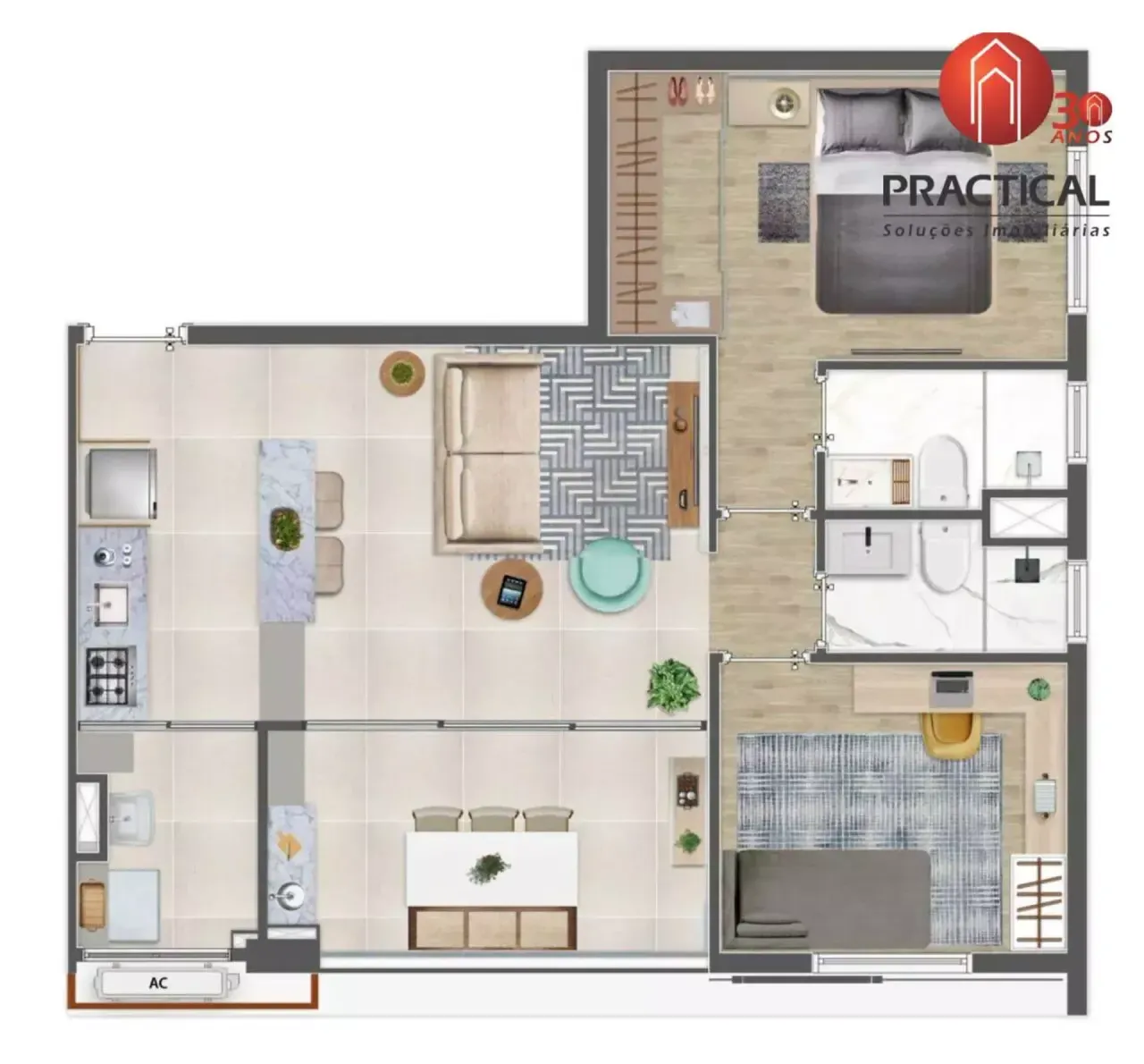 PLANTA 68m²