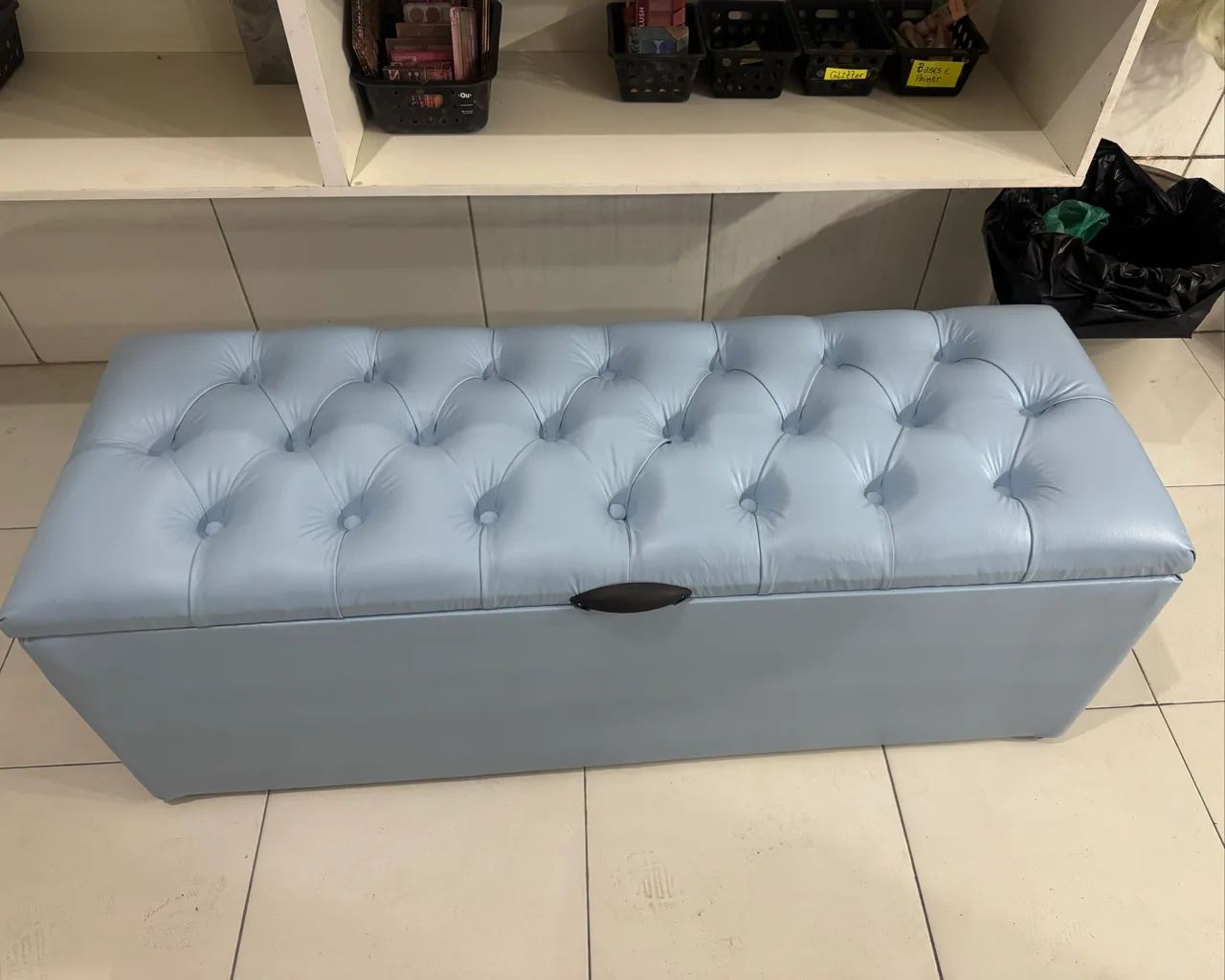 Baú Recamier Azul Claro