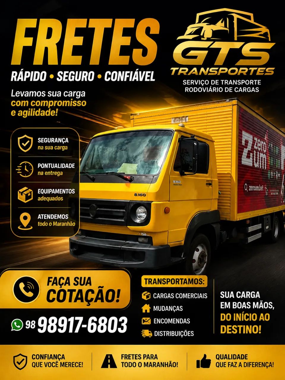 Fretes rodoviários de cargas e mudanças 