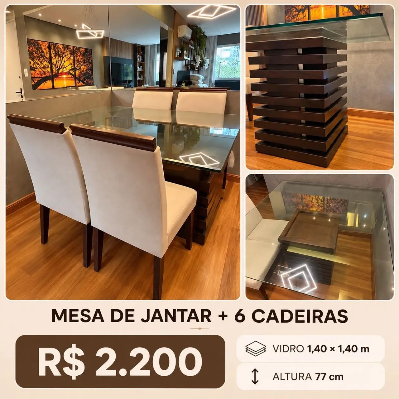 MESA DE VIDRO  - Foto 4