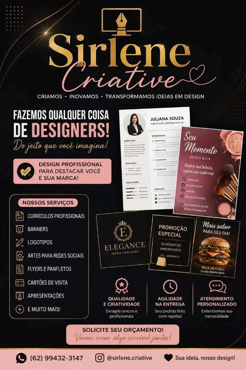 FAZEMOS ENCOMENDA DE DESIGNS PERSONALIZADOS 