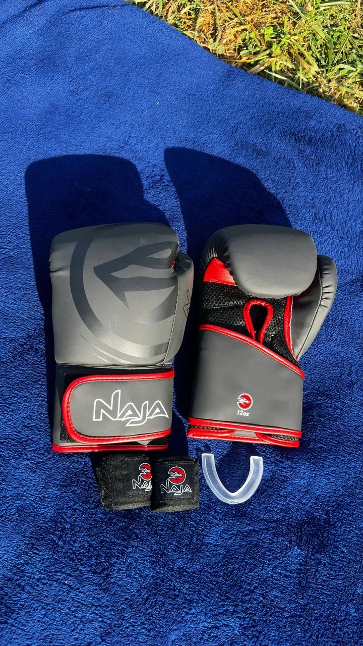 LUVA DE BOXE E MUAY THAI NAJA BLACK - Foto 4