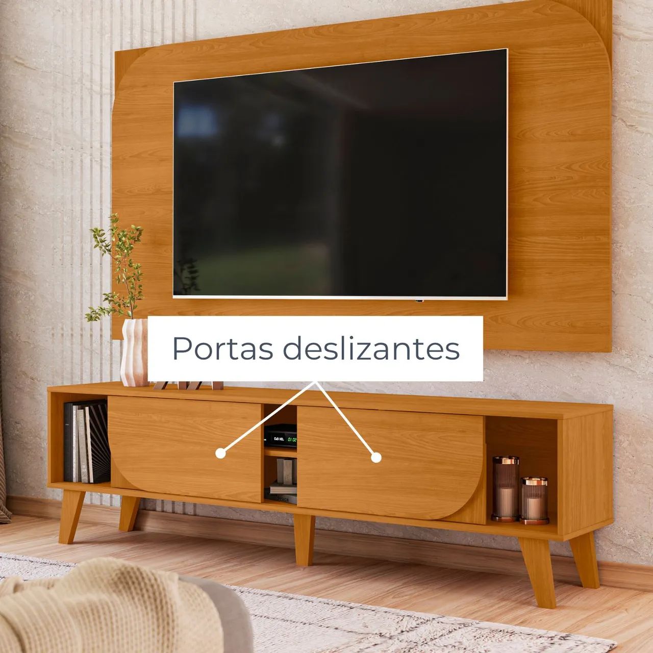 Rack com painel  Orlando ate 65 polegadas (em estoque)