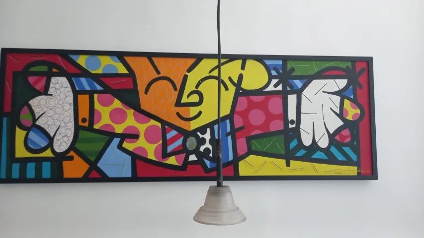 Quadro Reprodução Romero Brito  grande