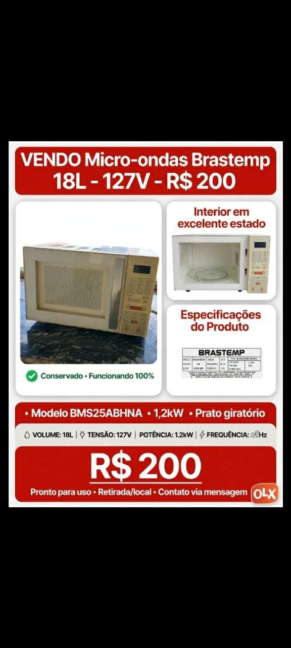 Micro-ondas brastemp 