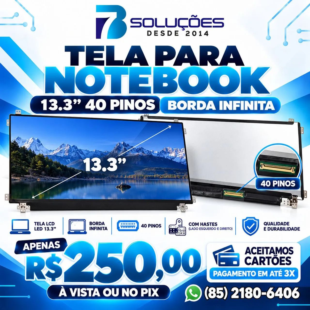 TELAS DE NOTEBOOK NOVAS E SEMINOVAS  - Foto 3