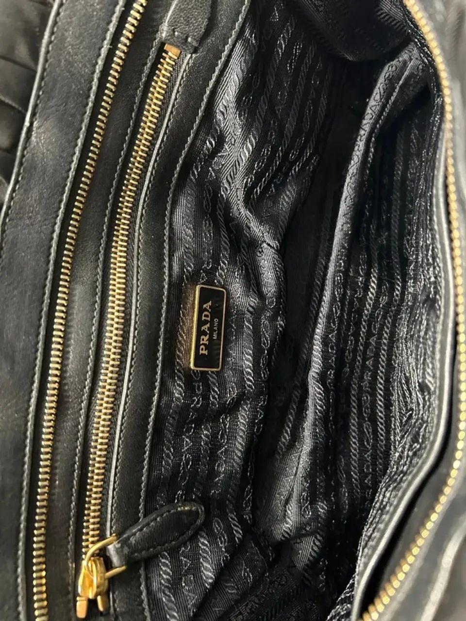 Bolsa Prada Original Tessuto Gaufre Nylon Preta com Cadeado Chave e Alça - Foto 4
