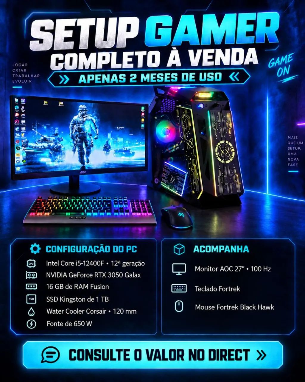 Computador gamer completo