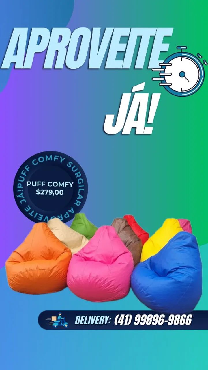Puff Comfy conforto e praticidade!!