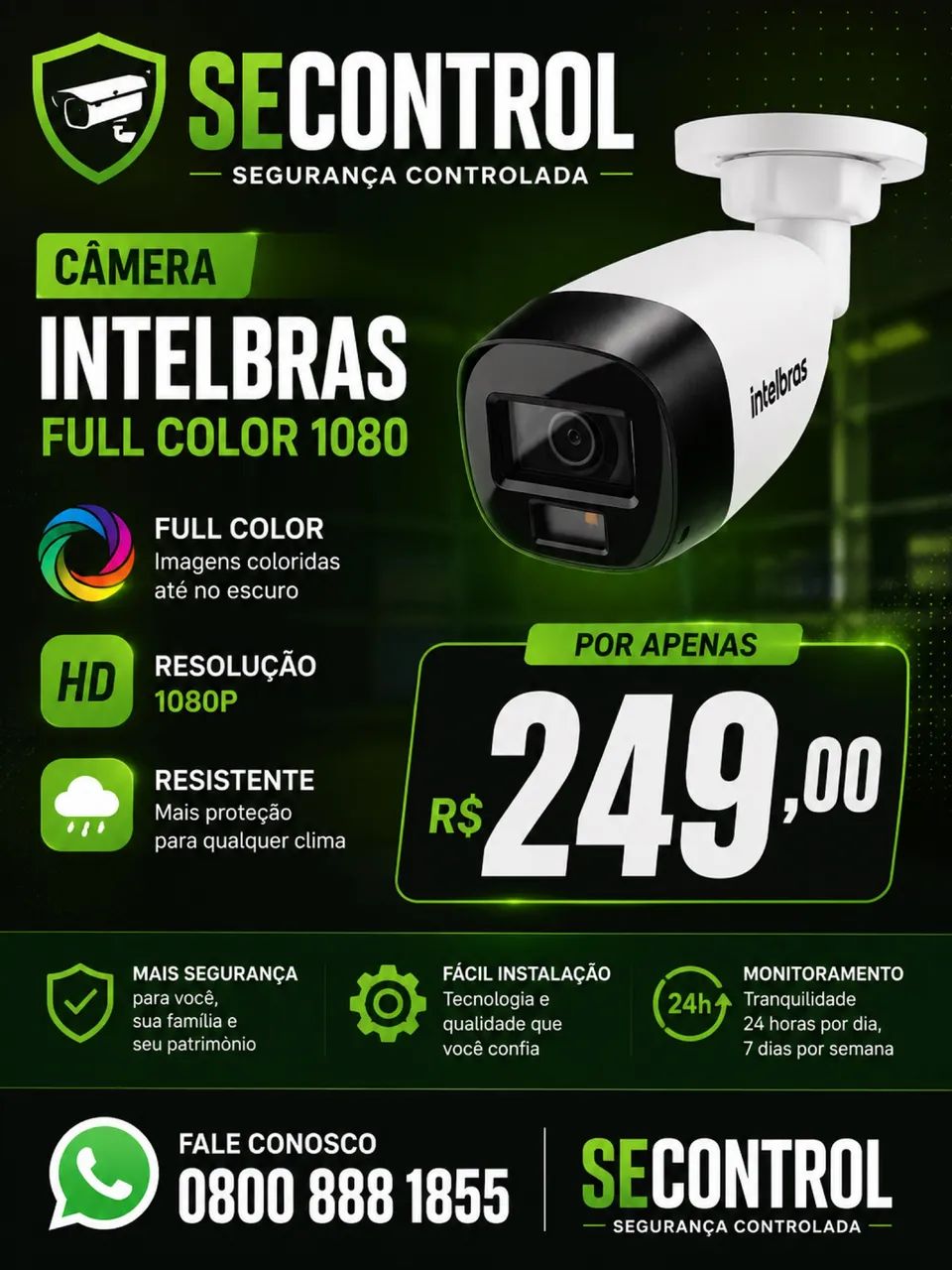 Câmera full color 1080p intelbras  - Foto 2