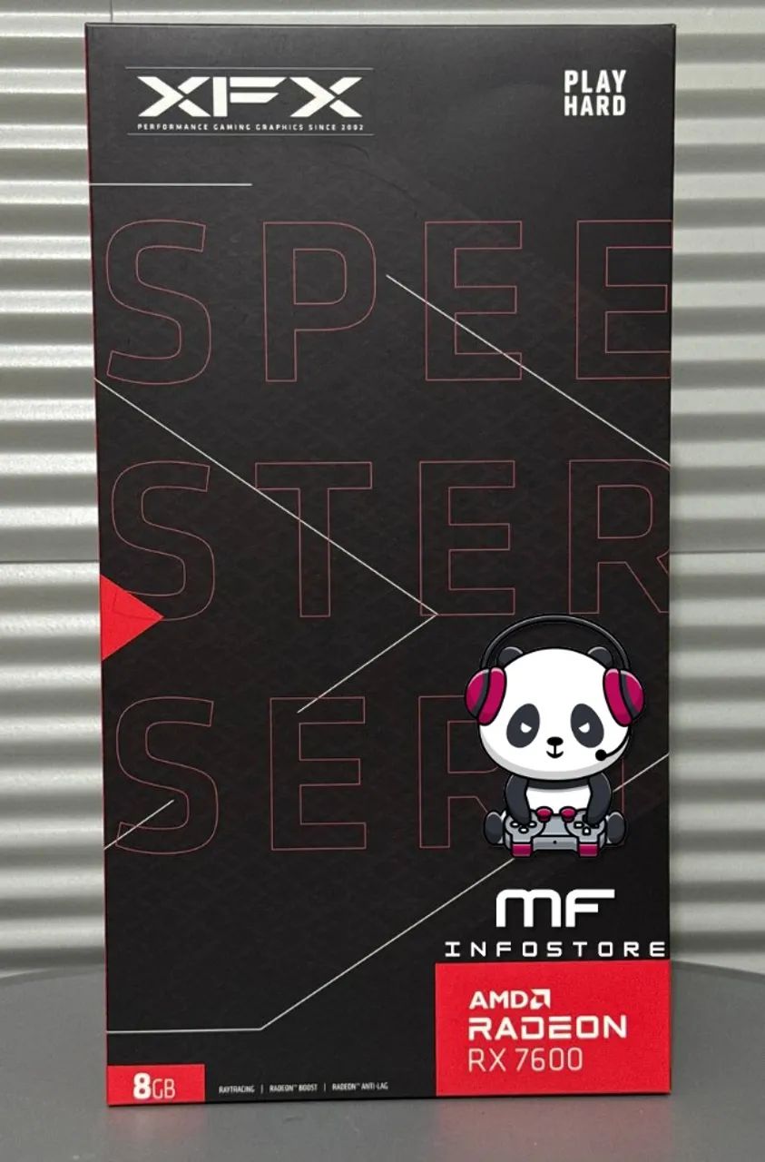 Placa de Vídeo RX 7600 8GB XFX - NOVA - Placas de Vídeo - Jardim