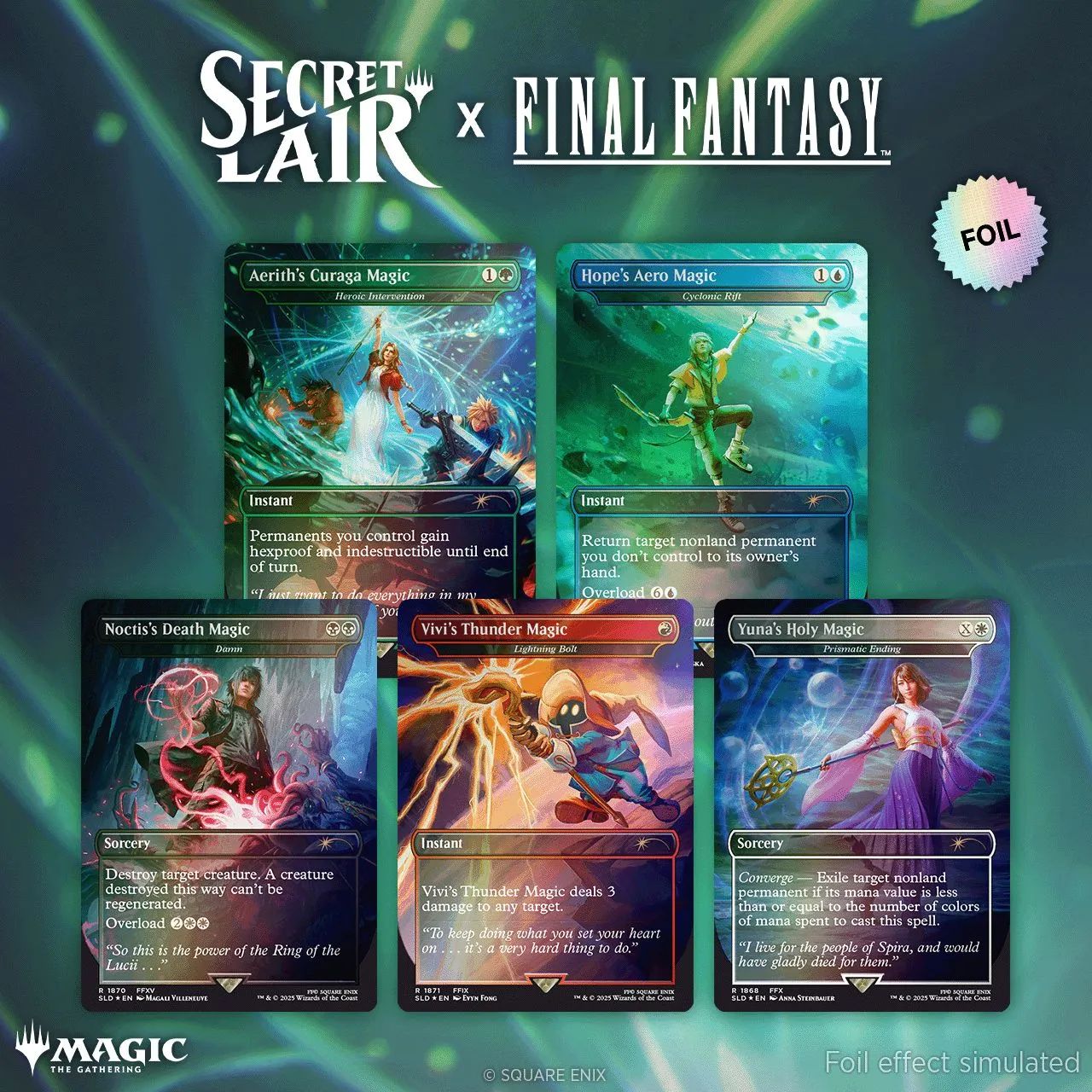 【日本語foil】Secret Lair Final Fantasy セット Set Secret Lair Final Fantasy Foil Selado em Japonês Magic The