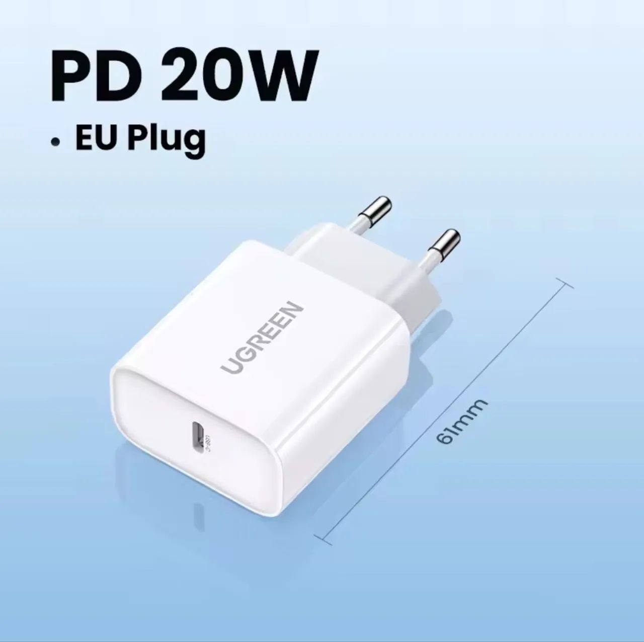 Carregador Ugreen Tipo C 20w Com Cabo - Foto 2
