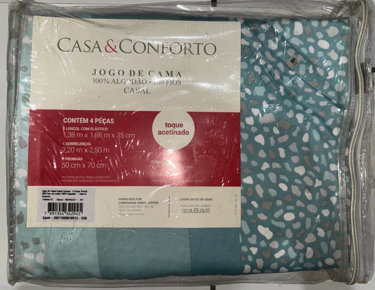 Jogo de cama casal 4 peças 