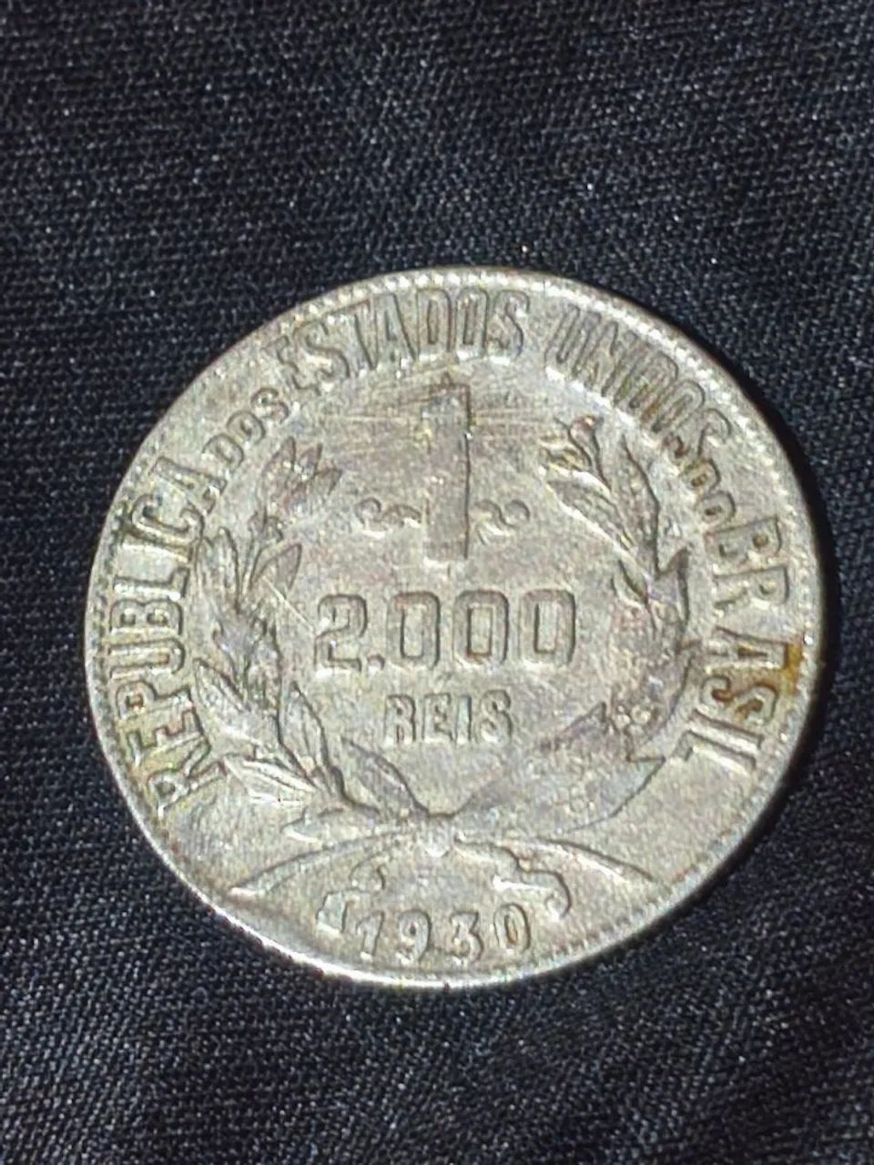 Moeda de prata antiga 