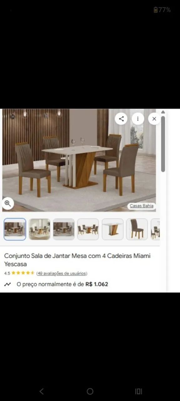 MESA 4 CADEIRAS COMPLETA