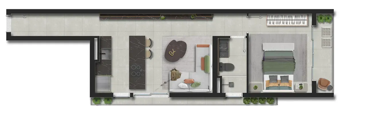 PLANTA 52m²