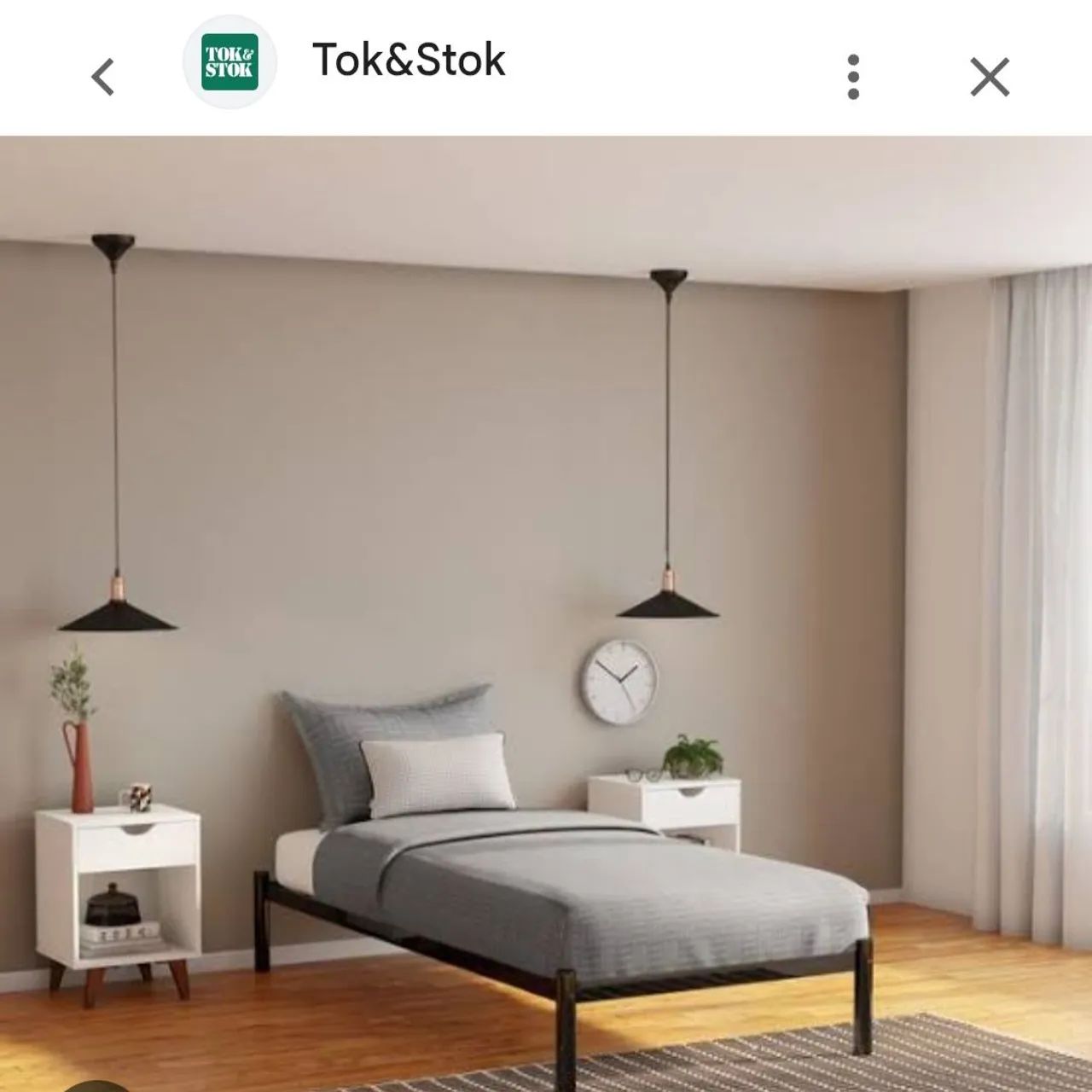 Cama solteiro de metal TokStok