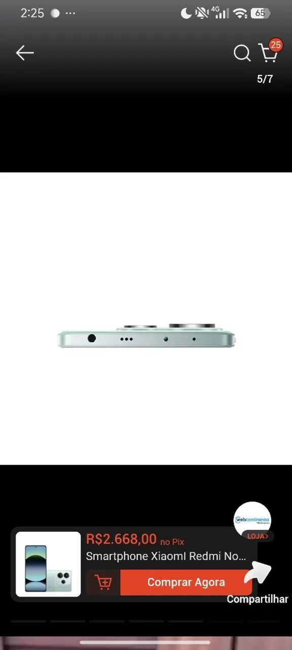 ? Esse é o Xiaomi Redmi Note 14 8G, na cor azul Claro / - Foto 4