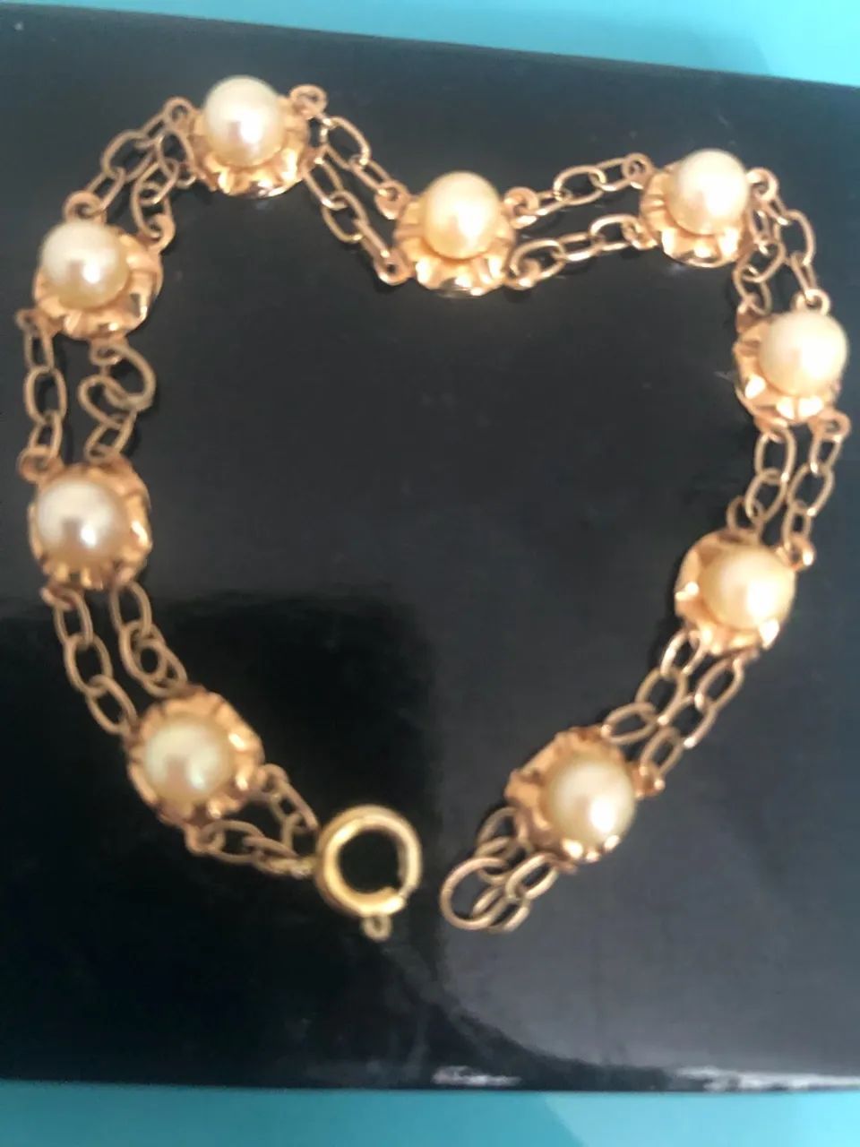 Pulseira com pérolas 16cm