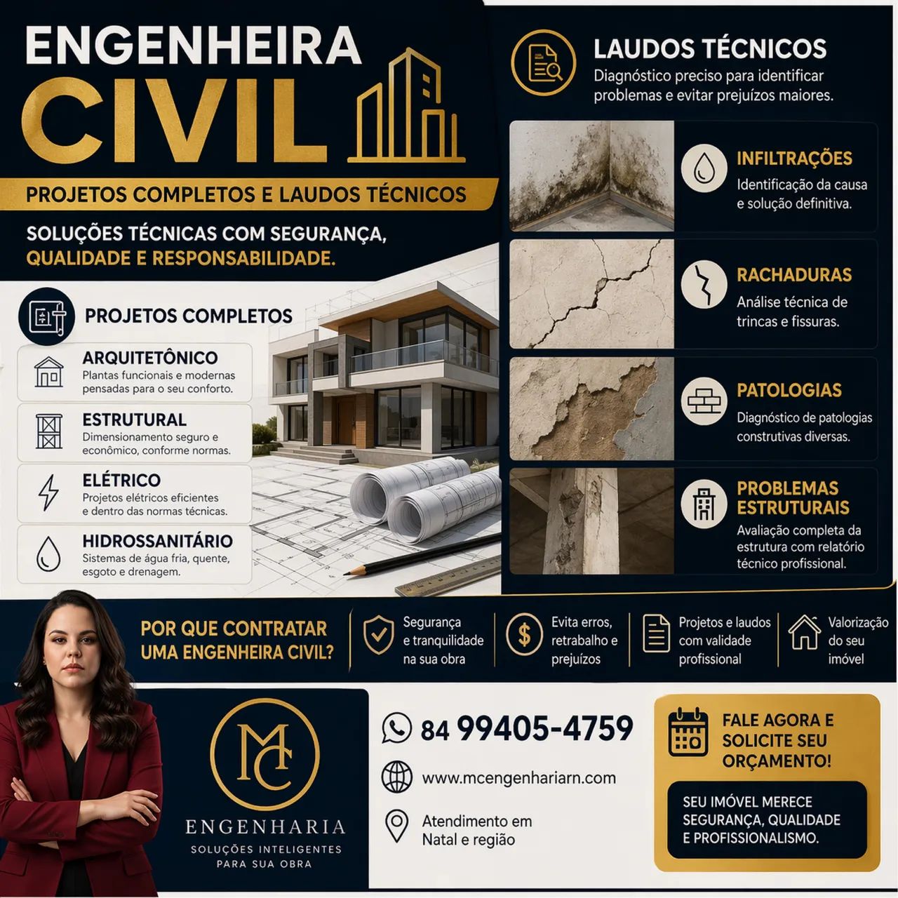 ENGENHEIRA CIVIL | PROJETOS E LAUDOS TÉCNICOS