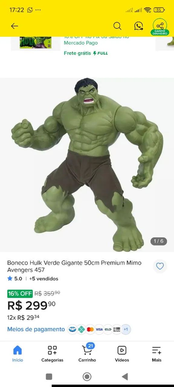 Vendo hulck 