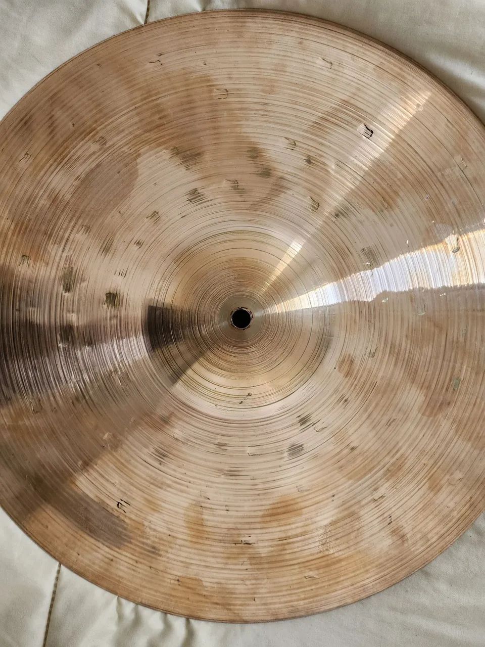 Medium Thin Crash 19 B10 Hole Cymbals Krest Rustic - Foto 2