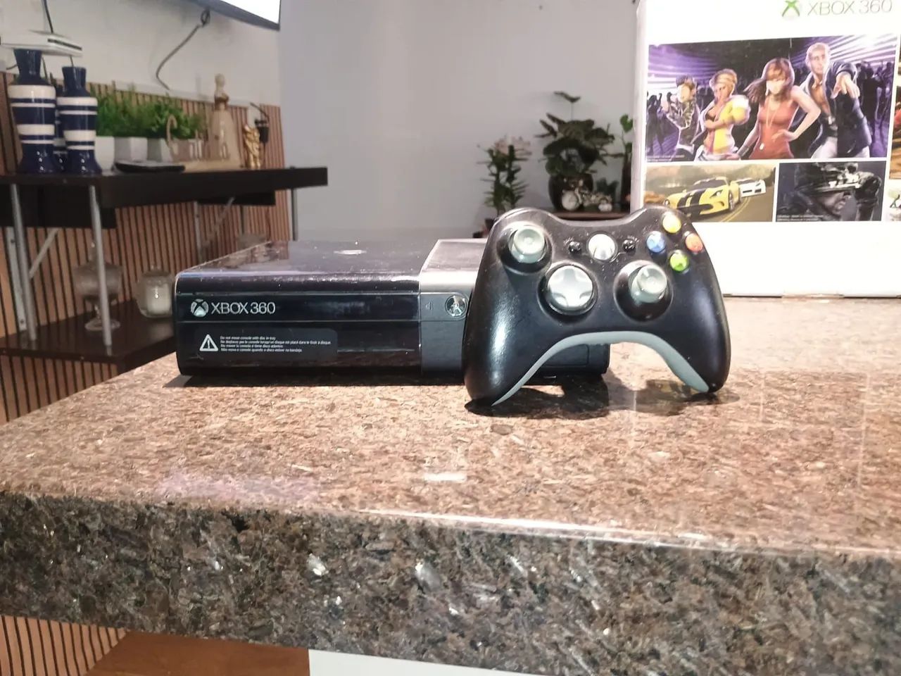 Xbox 360 super slim com Kinect jogos e manete - Foto 5