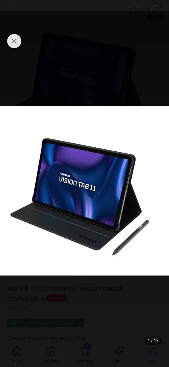 Tablet Positivo Vision Tab 11 com película e 1 mes de uso