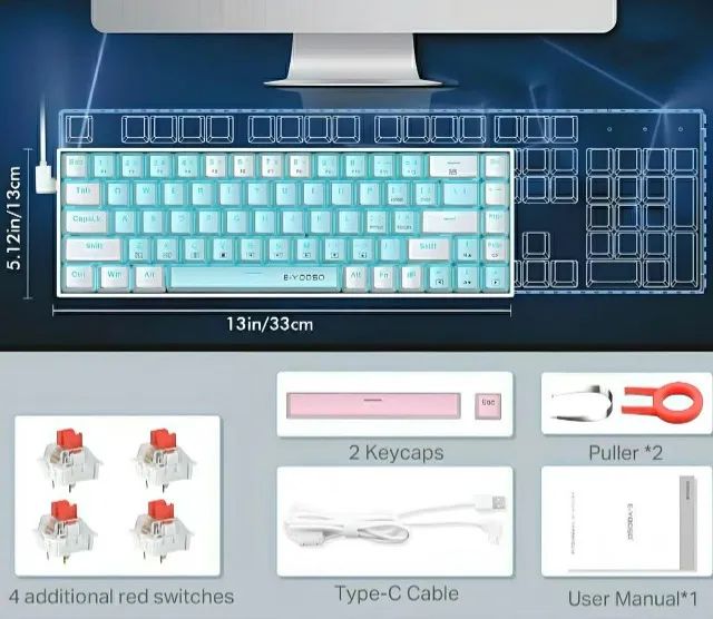 Teclado mecânico Red Switches  - Foto 5
