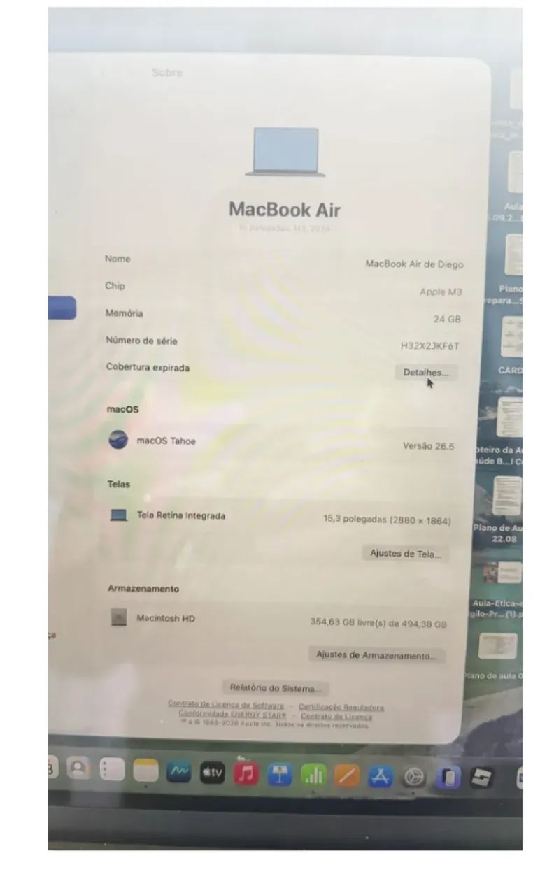 Macbook Air 15 Apple M3 24gb Ram 512gb Ssd Macos  - Foto 3