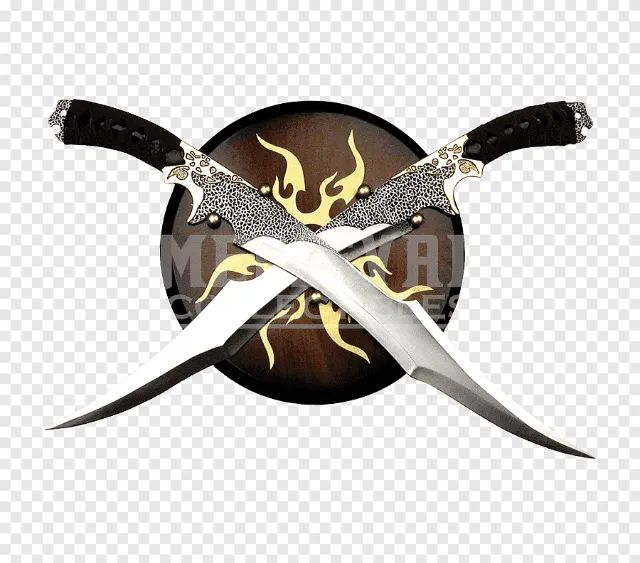 Adagas élficas Legolas O Senhor dos Anéis com suporte