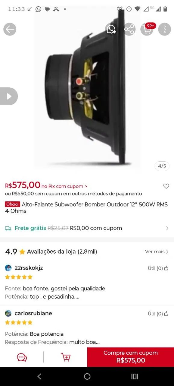Grave de 12 e amplificador  - Foto 2