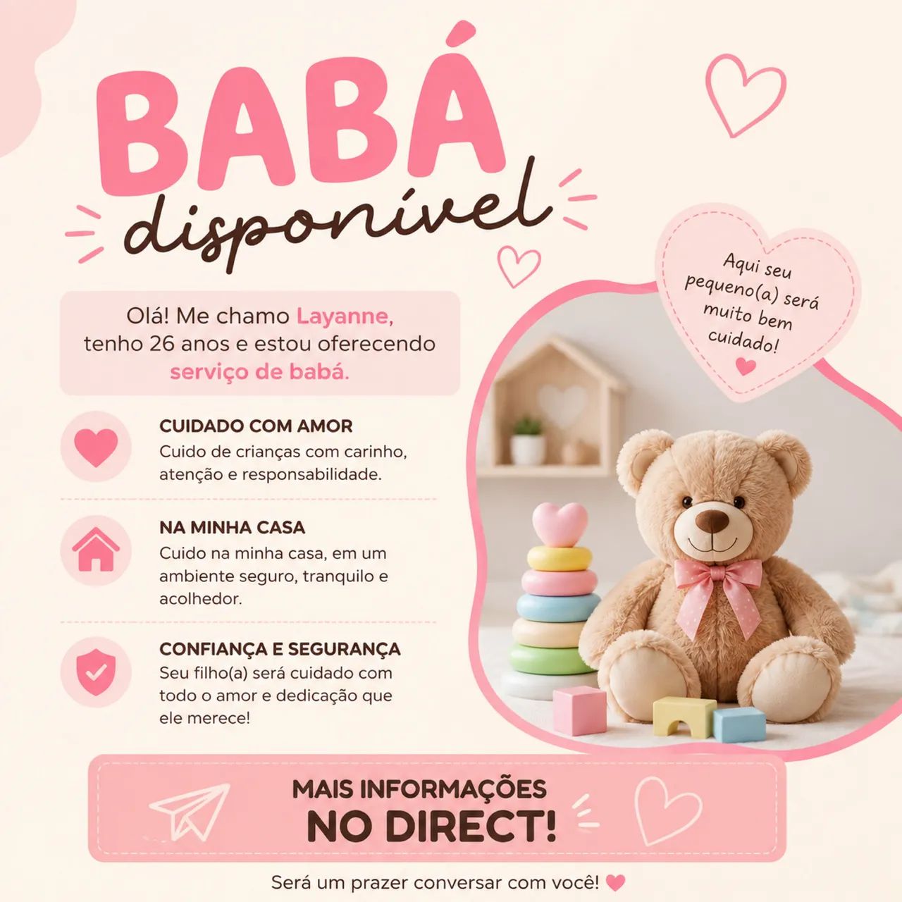 Babá disponível 