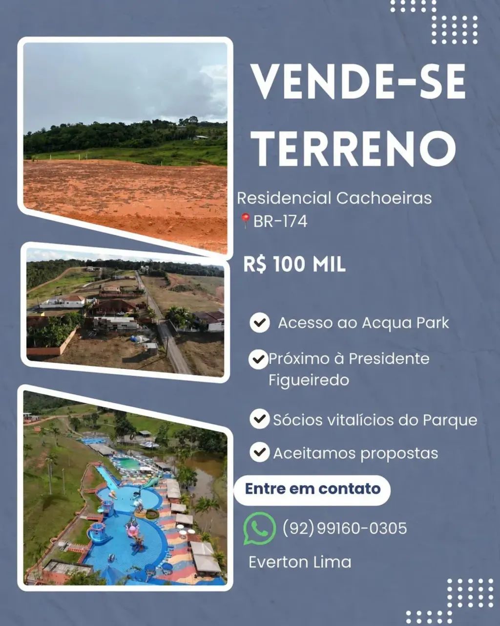 LOTE NO CACHOEIRAS RESIDENCIAL E RESORT | PRESIDENTE FIGUEIREDO - Foto 2