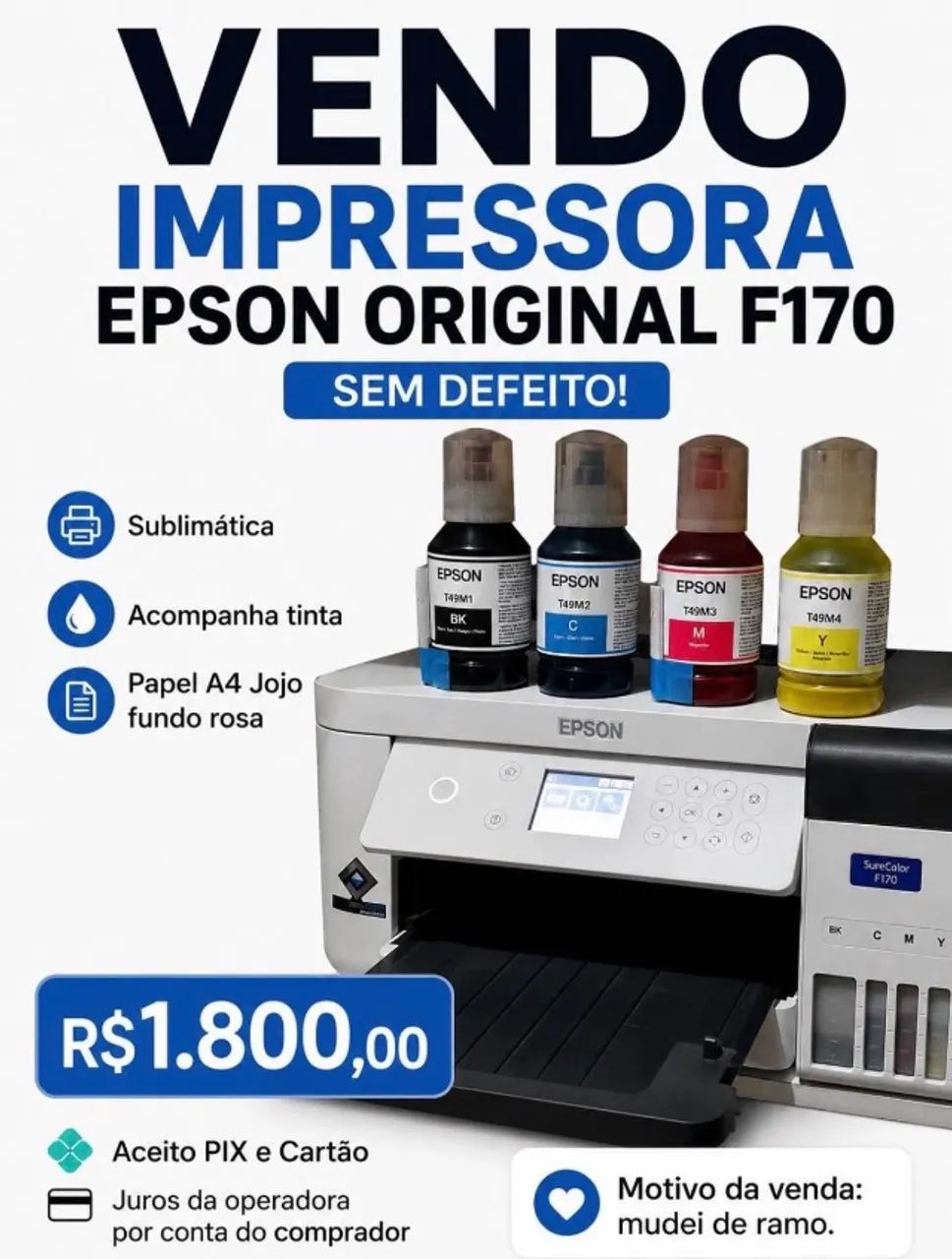 Impressora Sublimatica Epson F170 - Foto 2