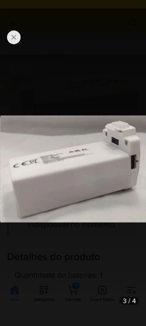 Alguém teria bateria do drone sx1 da marca GENAI para vender * manda um watts  - Foto 4