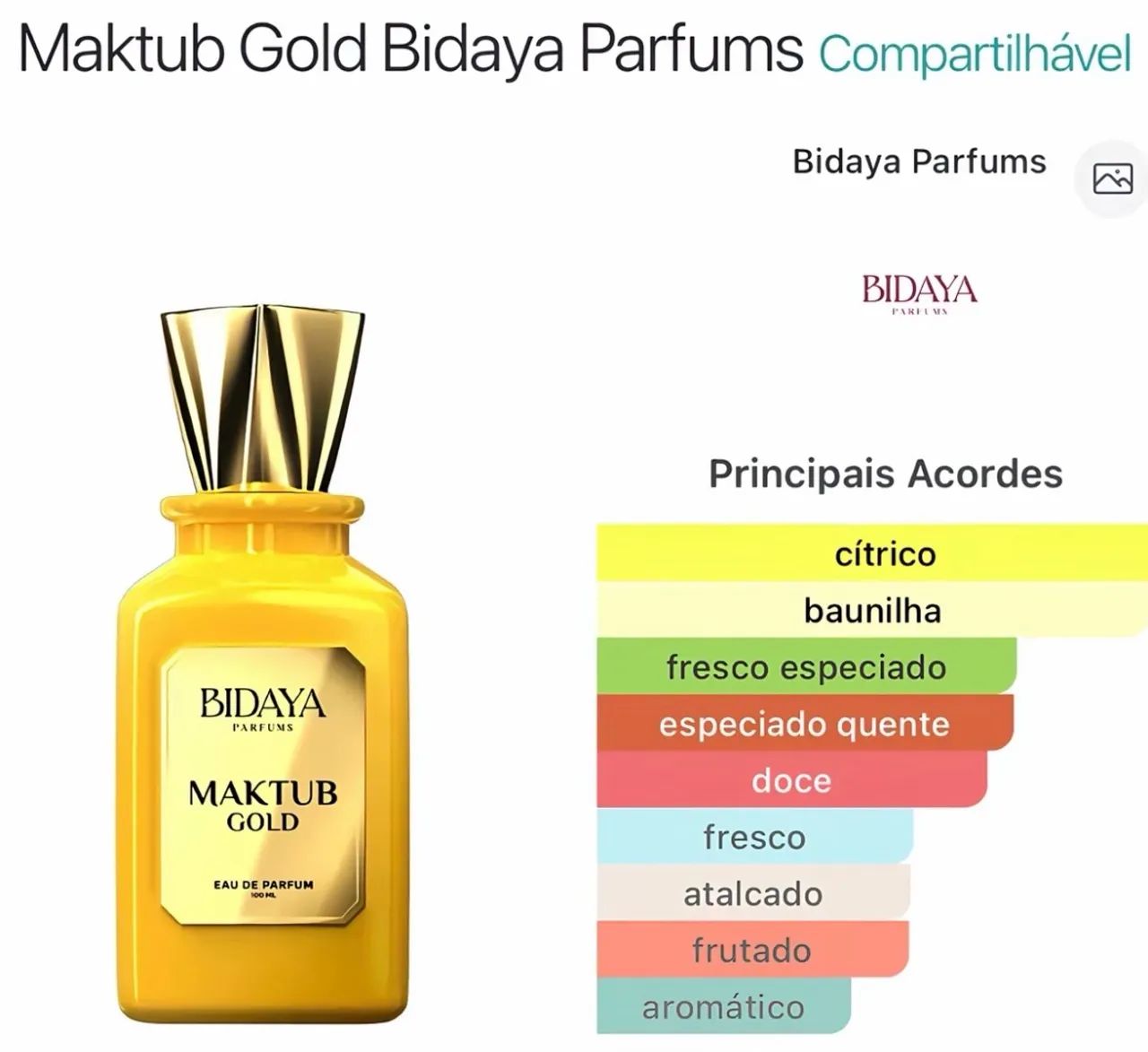 Perfume Bidaya Maktub Gold - Foto 3