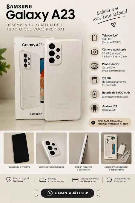 Samsung Galaxy A23 - pra vender rápido!