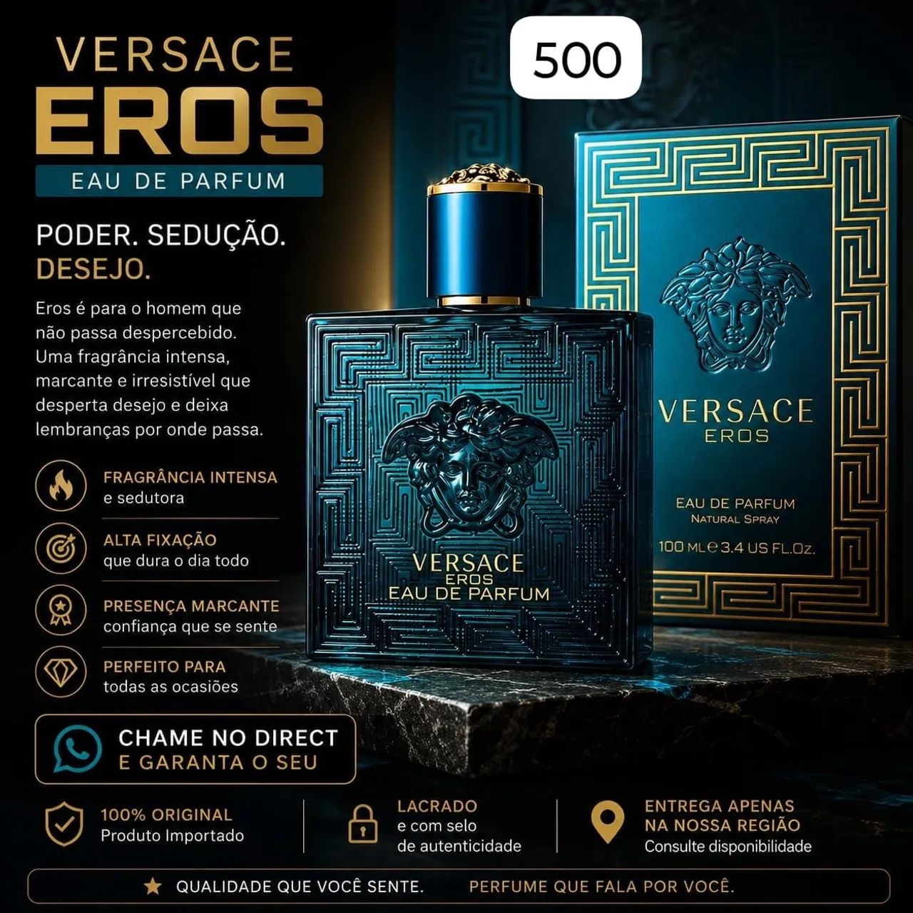 Versace Eros Pour Homme EAU de Parfum  - Foto 3