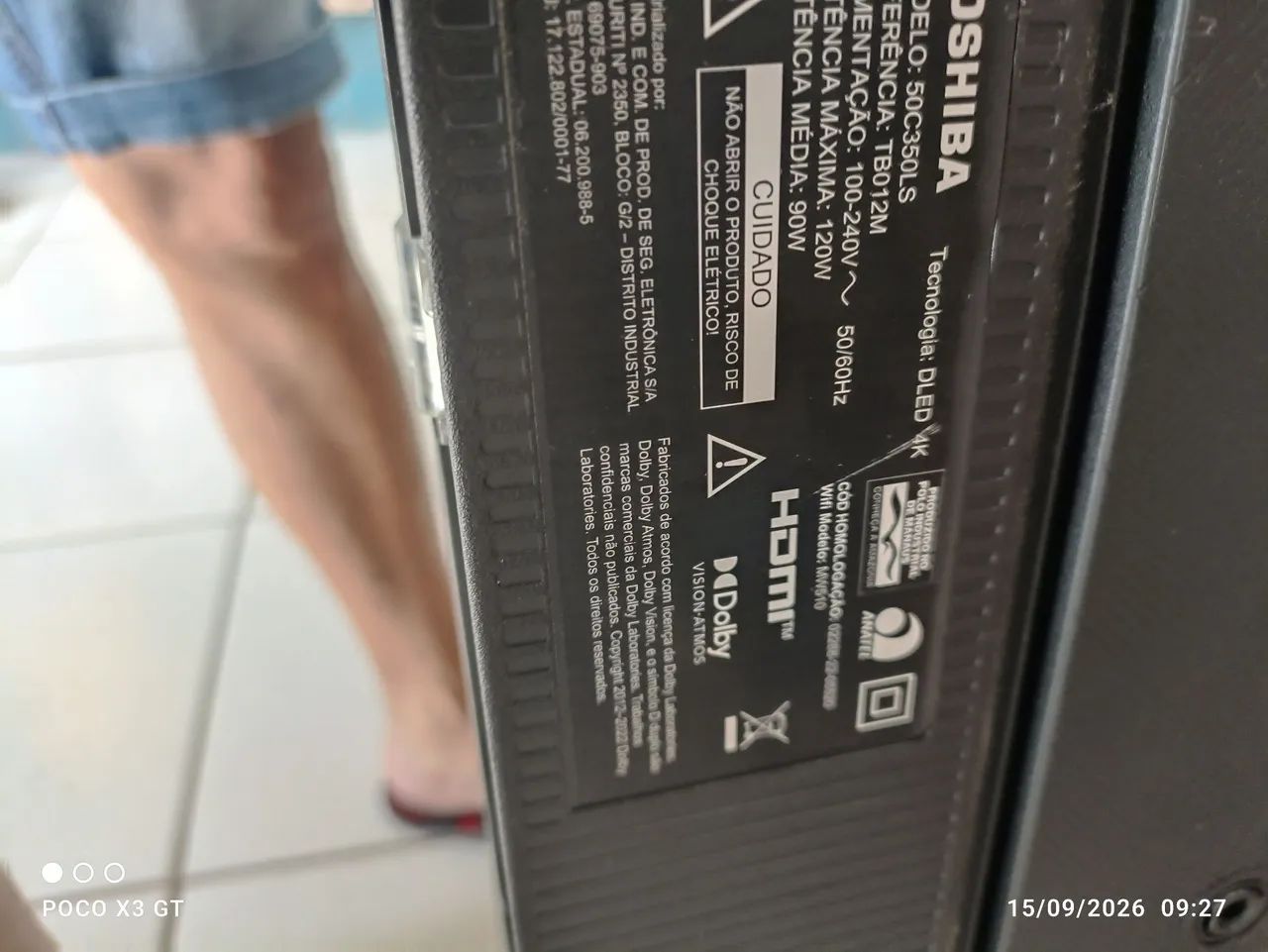 Tv Toshiba com defeito na tela para retirada de peça  - Foto 4