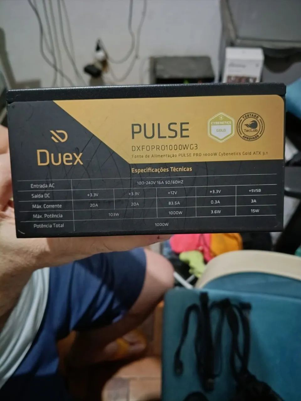 Fonte PC DUEX 1.000w full cabeada nova