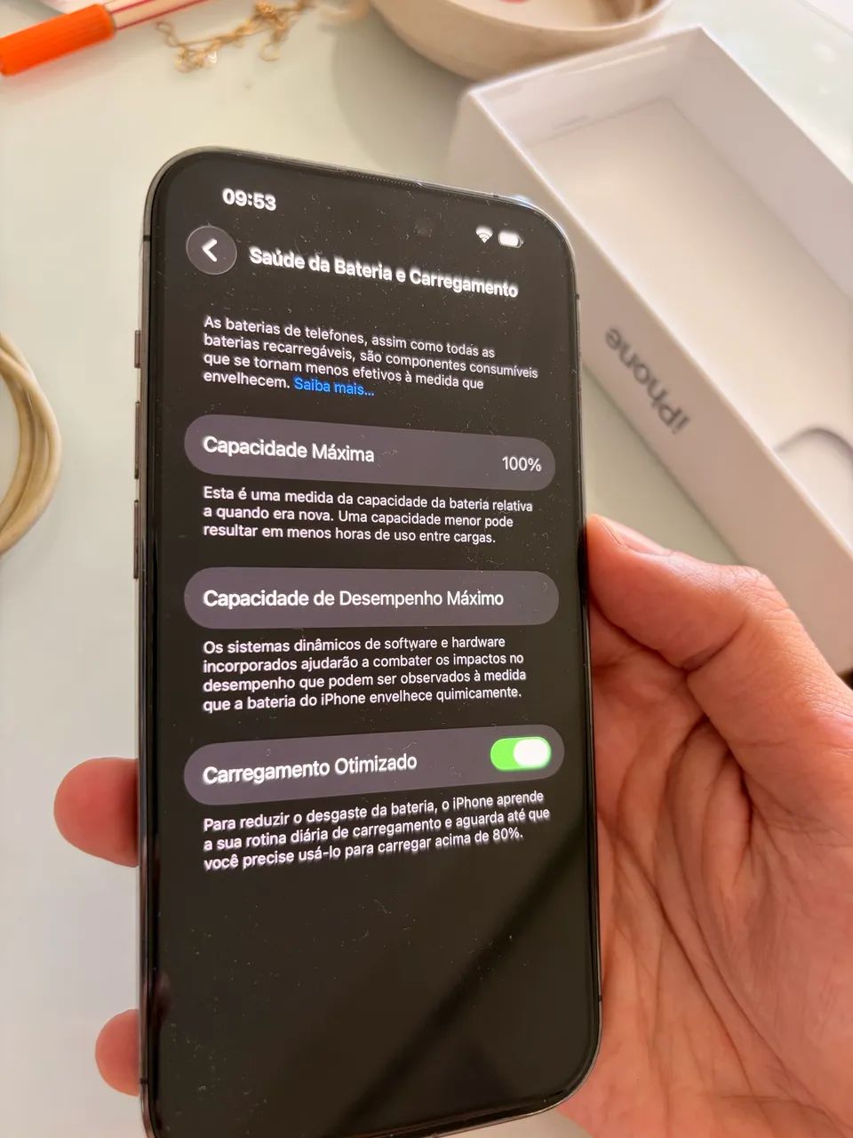iPhone 14 Pro Deep Purple 128 GB - Bateria 100% (replacement Apple) - Foto 3