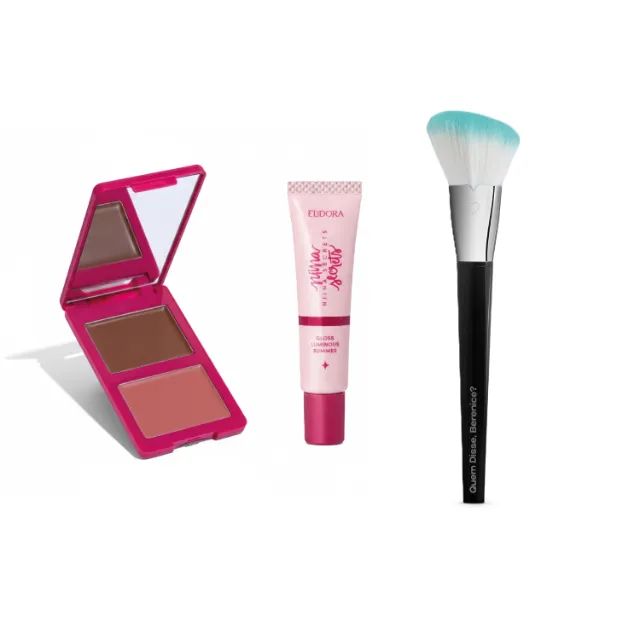 Combo Eudora Niina Secrets Paleta + Gloss + Pincel