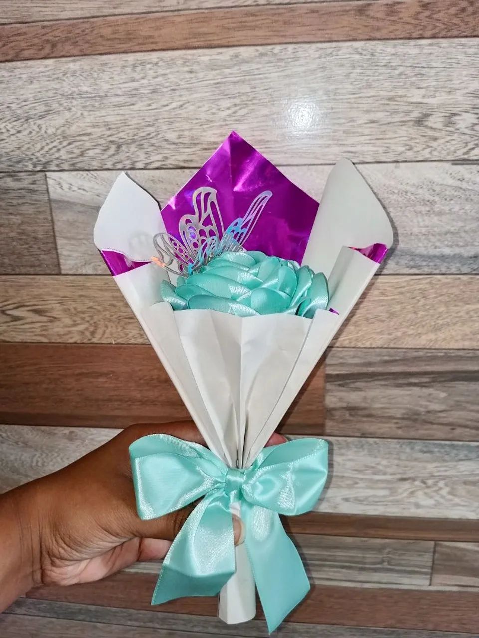 Flor de cetim - Foto 5