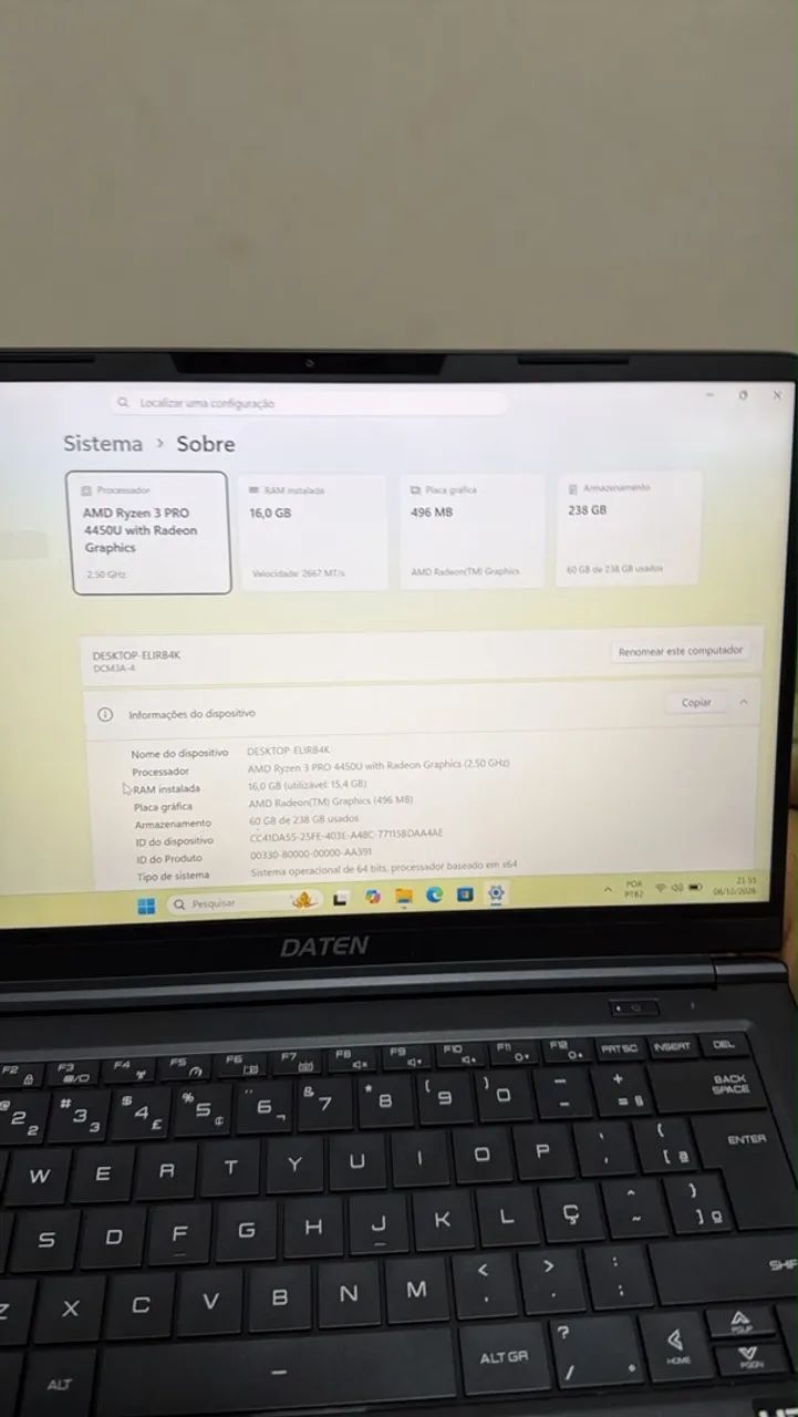 Notebook Daten ryzen 3 pro  - Foto 5