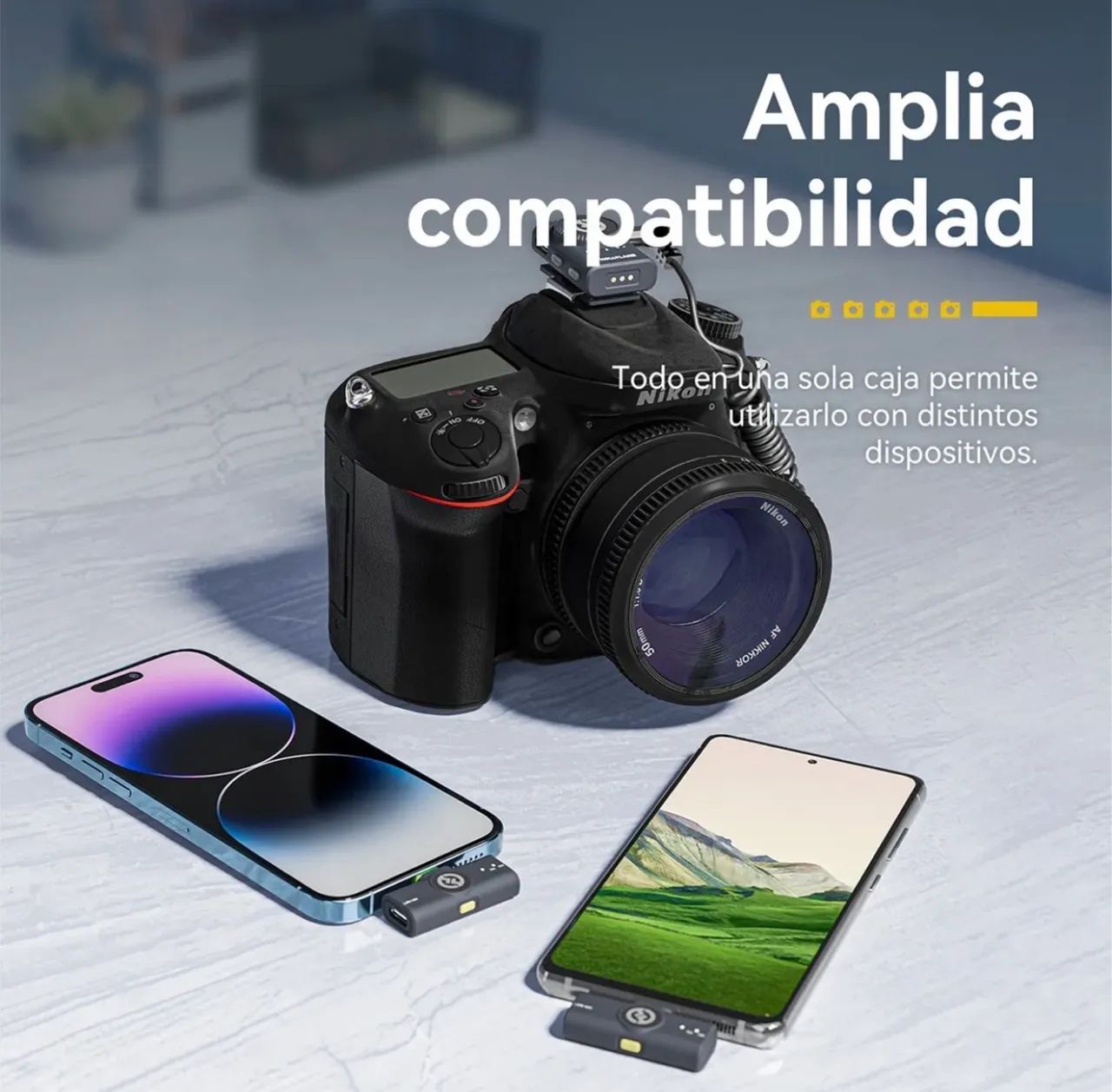 Microfone Hollyland Lark M2 Duo Combo Duplo Para 2 Pessoas Lightning/USB-C e Câmera Preto - Foto 4