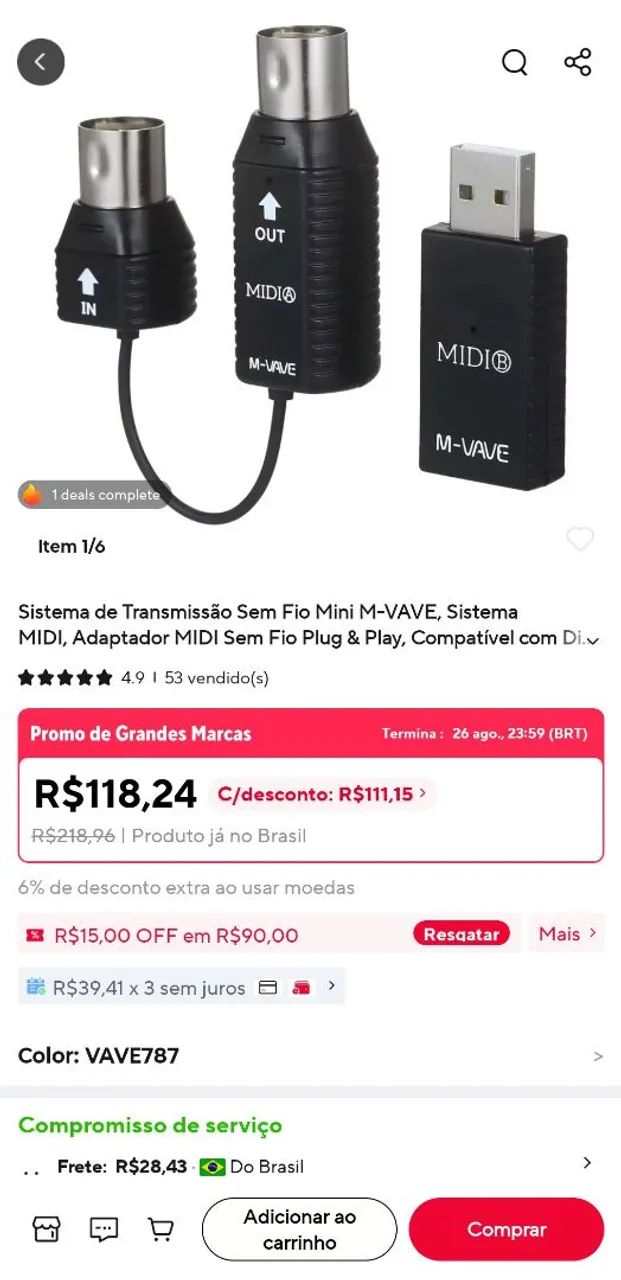 M-vave (apatador Midi ) - Foto 4